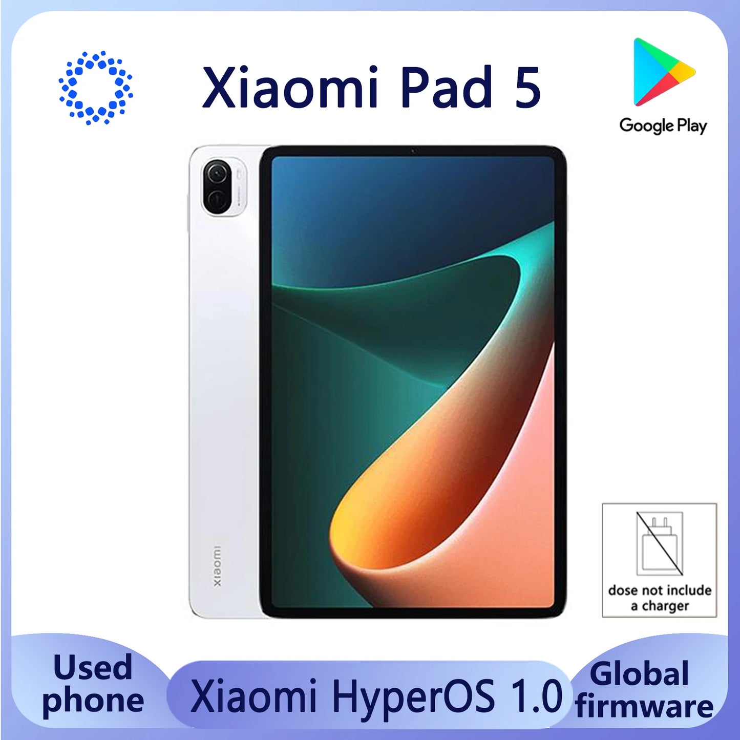 Xiaomi Pad 5 pad  WiFi hyperOS 1.0  GSM Unlocked 11" (Snapdragon 865)(Black/White Global) unlocked Used Pad no charger