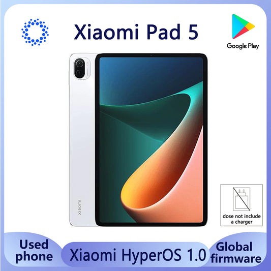 Xiaomi Pad 5 pad  WiFi hyperOS 1.0  GSM Unlocked 11" (Snapdragon 865)(Black/White Global) unlocked Used Pad no charger