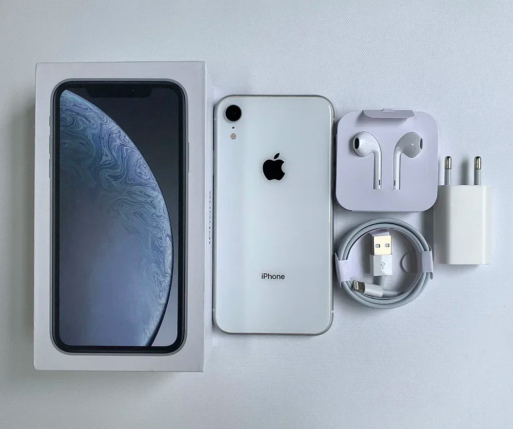 Unlocked Original Apple iPhone XR 64/128/256GB ROM, 3GB RAM, iOS, A12 Bionic Hexa-Core, 6.1'' Display, 12MP Single Camera xr