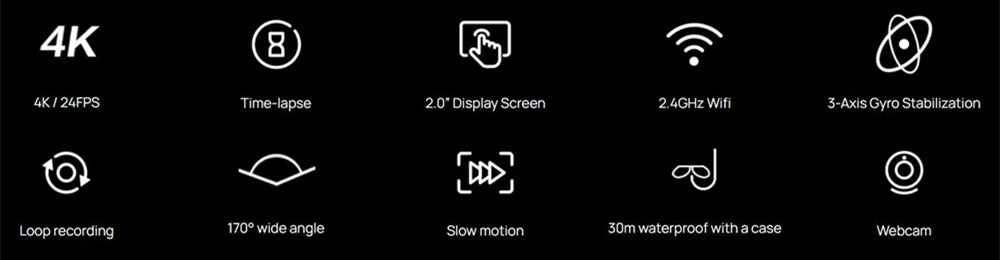 SJCAM SJ5000X Elite Action Camera 4K FHD Video 30M Waterproof 2.4G WiFi Action Original Camera Sports Camera Bicycle Helmet