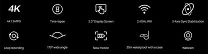 SJCAM SJ5000X Elite Action Camera 4K FHD Video 30M Waterproof 2.4G WiFi Action Original Camera Sports Camera Bicycle Helmet