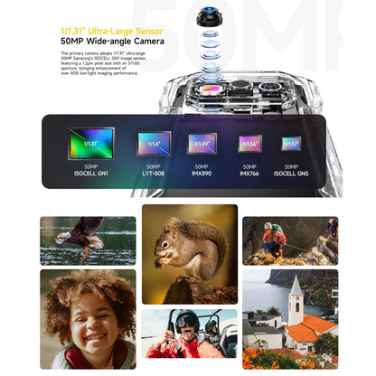 Ulefone Armor 27T Pro Rugged Phone 5G Thermal Imaging 6.78'' 10600mAh 33W 12GB+256GB 64MP Night Vision Camera Android 14 NFC