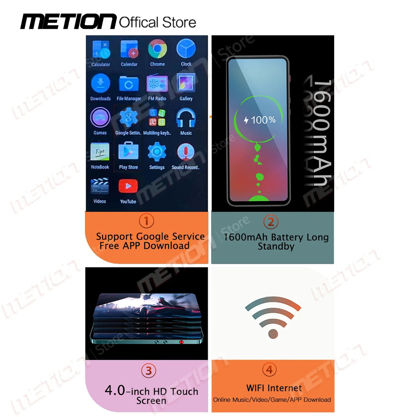 MP3 Mp4 Player Bluetooth 5.0 Wifi MP5 Android with Multiple Language/Google Service/youtube/Spotify/Free APP/Speaker/Browser/FM