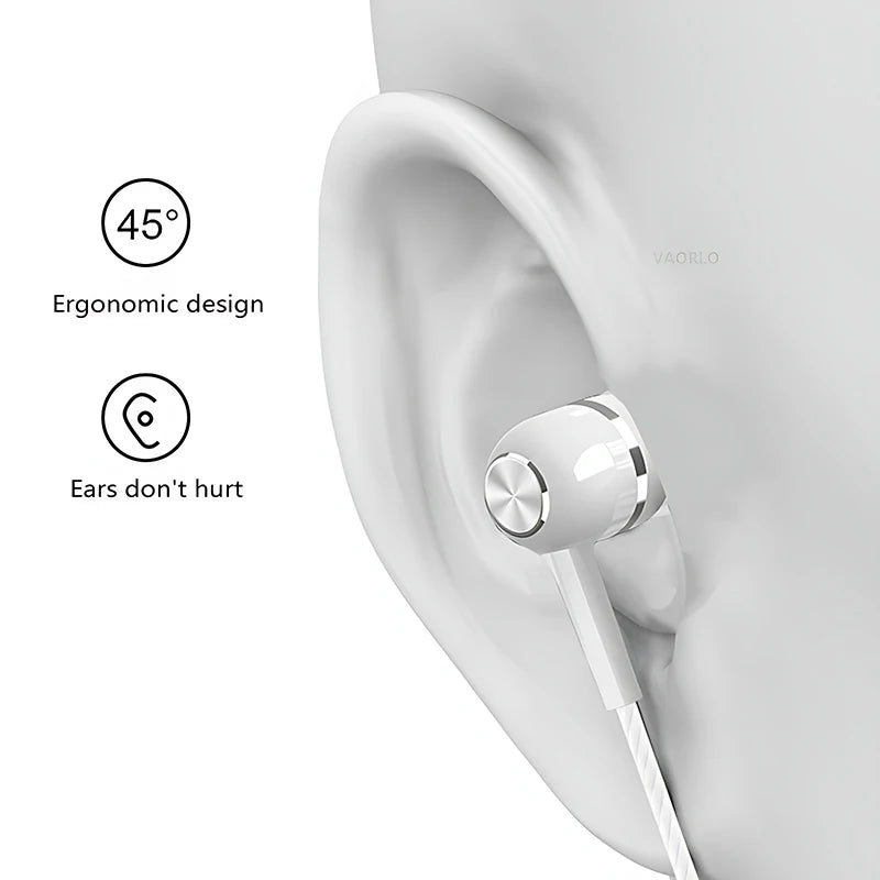 3.5mm Wired Earphone In Ear Headset HIFI Heavy Bass Earbuds Monitor Sports Headset Stereo Music Gaming Headphone With Microphone - Universal Market