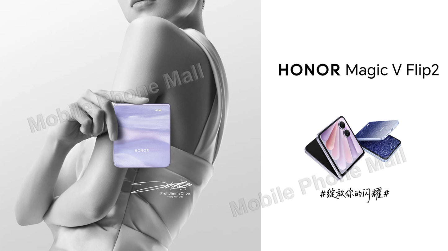 Original HONOR Magic V Flip 2 5G Foldable Phone 6.82 Inches OLED Display Snapdragon 8 Gen 3 Camera 200MP Google Play Smartphone