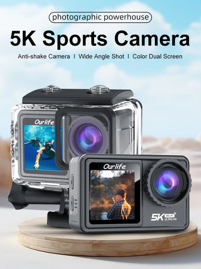5K HD Outdoor Sports Camera Video Recording Action Shoot Stabilization Underwater Waterproof Photography Cam CarDriving Recorder
