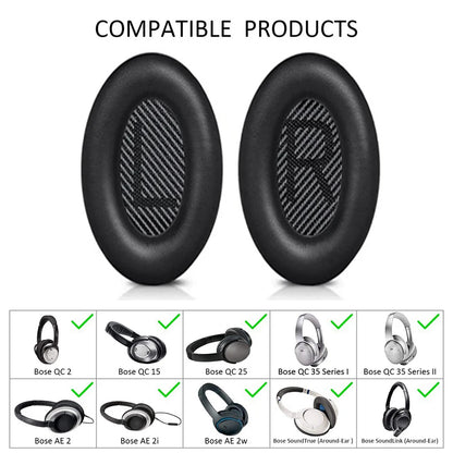 Replacement Ear Pads Earpads Headband for Bose QuietComfort QC 2 15 25 35 Ear Cushion QC2 QC15 QC25 QC35 SoundTrue Headphones - Universal Market