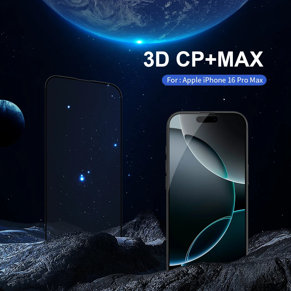 Nillkin For iPhone 16 Pro Max/16 Pro 3D CP+MAX Full coverage glass tempered film mobile phone protective film For iPhone 16 Plus