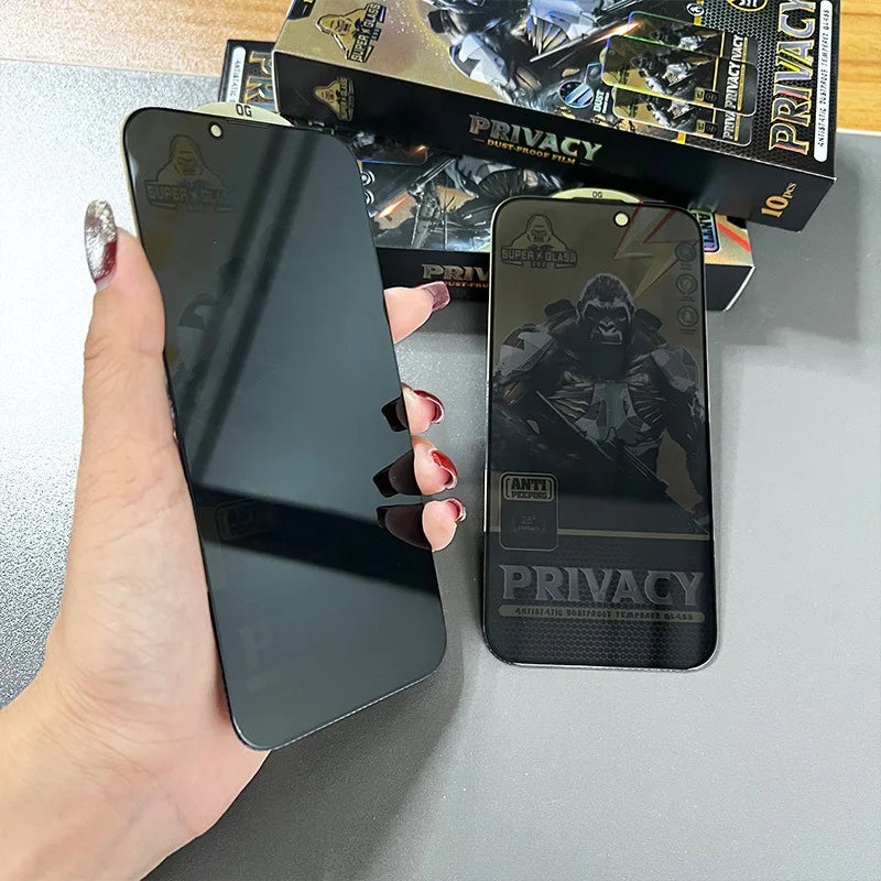 King Kong Gorilla Privacy Screen Protector For iPhone 11 12 13 14 15 Pro Max Anti-spy Tempered Glass For iPhone X XS Max 13 Pro