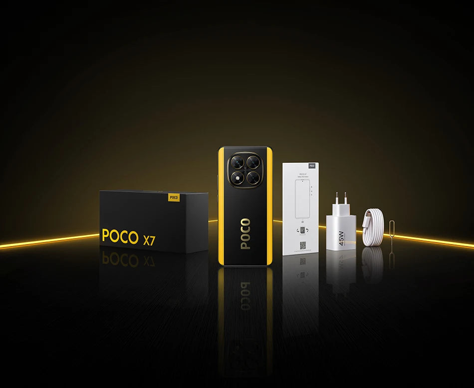 POCO X7 Global Version Cellphone 256GB 512GB Dimensity 7300-Ultra 6.67" 1.5K AMOLED Curved Display 45W Turbo Charging NFC IP68