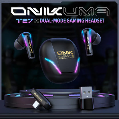 ONIKUMA T27 Earbuds Wireless Gaming with ENC Mic for PS5/4,Bluetooth Headphones for Phone, Pad, Laptop, Steam Deck, Switch - Universal Market