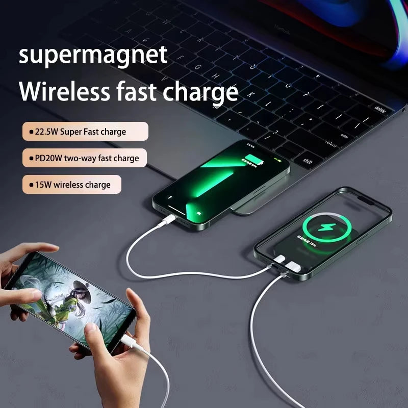 Oneplus 200000mAh Wireless Magnetic Power Bank 22.5W Fast Charging Portable External Battery PowerBank Magsafe for iPhone Huawei