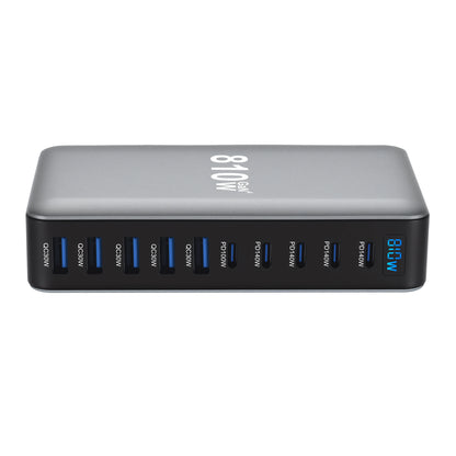 2025 New 810W GaN PD3.1 Fast Charging Station Adapters USB Type C 10-Port Desktop Fast Charger for Mobile & Tablets Dropshipping