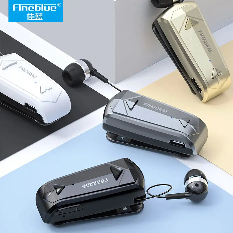 Fineblue F520 Mini Wireless Earphone Bluetooth 5.3 Retractable Headset in Lotus One Ear Calls Remind Vibration Sport Headphone - Universal Market