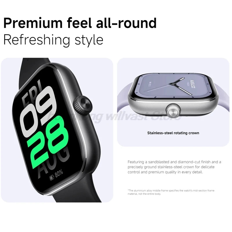 Global Version Xiaomi Redmi Watch 5 Bluetooth Calling Ultra-large 2.07" Square AMOLED Display 24 Days Battery Built-in GNSS 5ATM