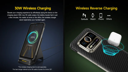 Ulefone Armor 25T 4G Rugged Phone Android 14 33W 50MP+64MP Night Camera NFC Waterproof Smartphone 6.78" 120Hz  256GB ROM  Global