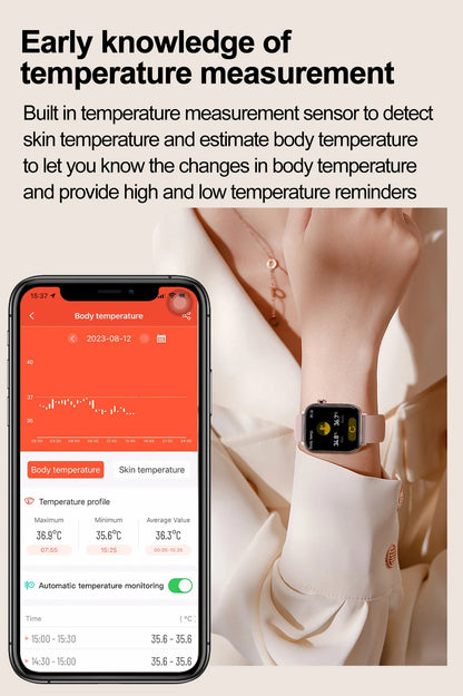 AI Diagnostic Detector Smart Watch Women Blood Lipid and Uric Acid Body Composition Test Women Menstrual Health Tracker 2025 New