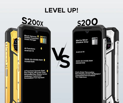 Global Version DOOGEE S200 5G Rugged Phone 12GB +256GB 6.72" Display 100MP AI Main Camera 10100mAh Mobilephone Android 14 NFC