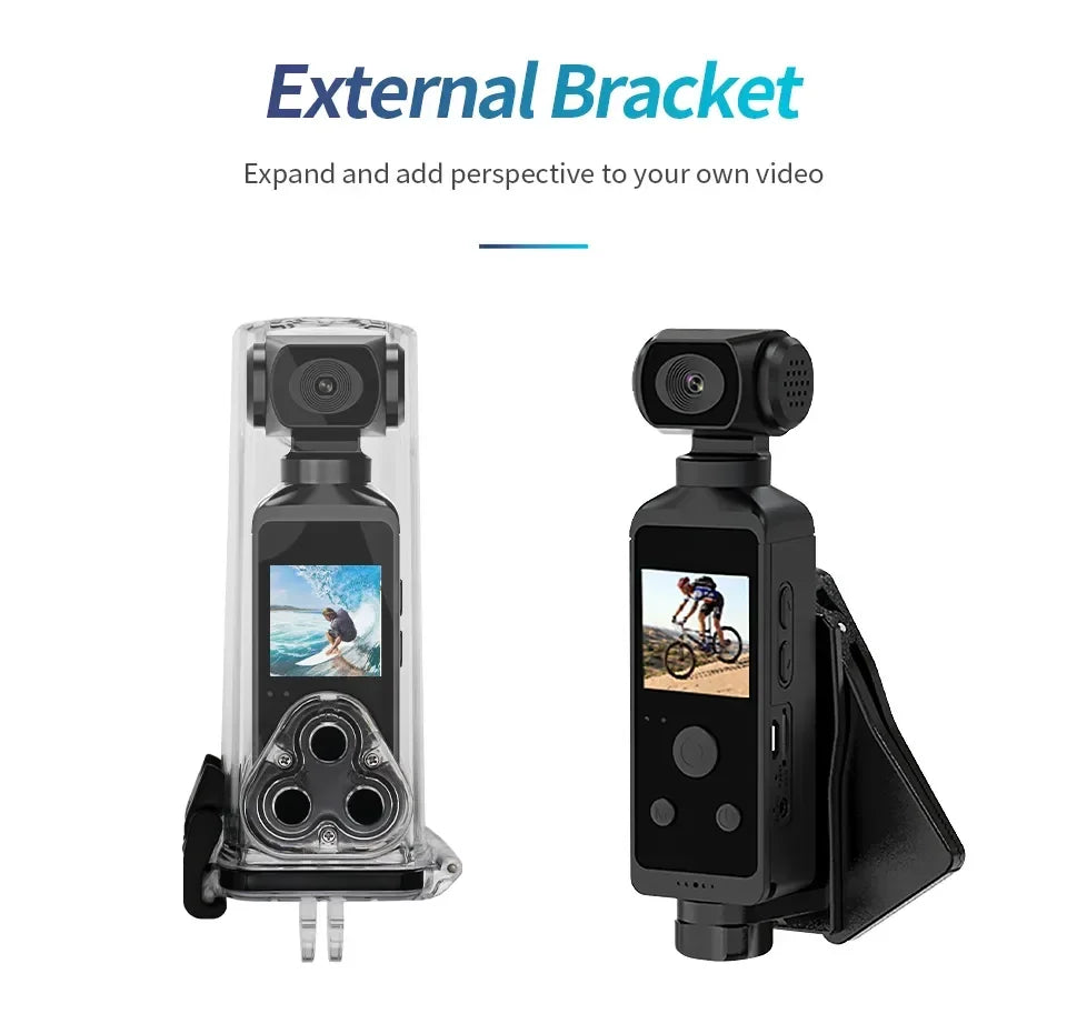 Real-5K 4K UHD WiFi 1080P Camera 270 Rotatable Mini Camcorders Outdoor Sports With Waterproof Case Video Recorder Camcorder Cam - Universal Market