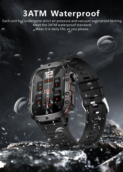 2025 Outdoor Smart Watch Men 2.01" Screen 3ATM Waterproof Watches Bluetooth Call Ai Voice Sport Smartwatch For Android IOS Phone