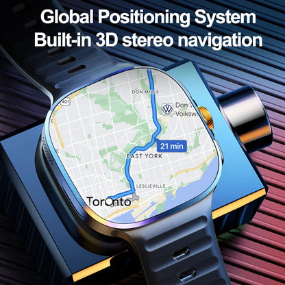 8GB+128GB RAM 5G/4G Android 9.0 Smart Watch 2.4 inch AMOLED 2100mah Battery 900W Camera GPS WIFI Google APPS Download Smartwatch