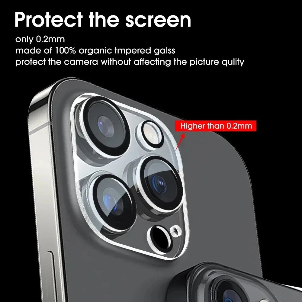 1-5 pieces tempered glass for iPhone 17 16 15 14 13 Pro Max Plus Mini camera lens protector black circle screen protector lens f