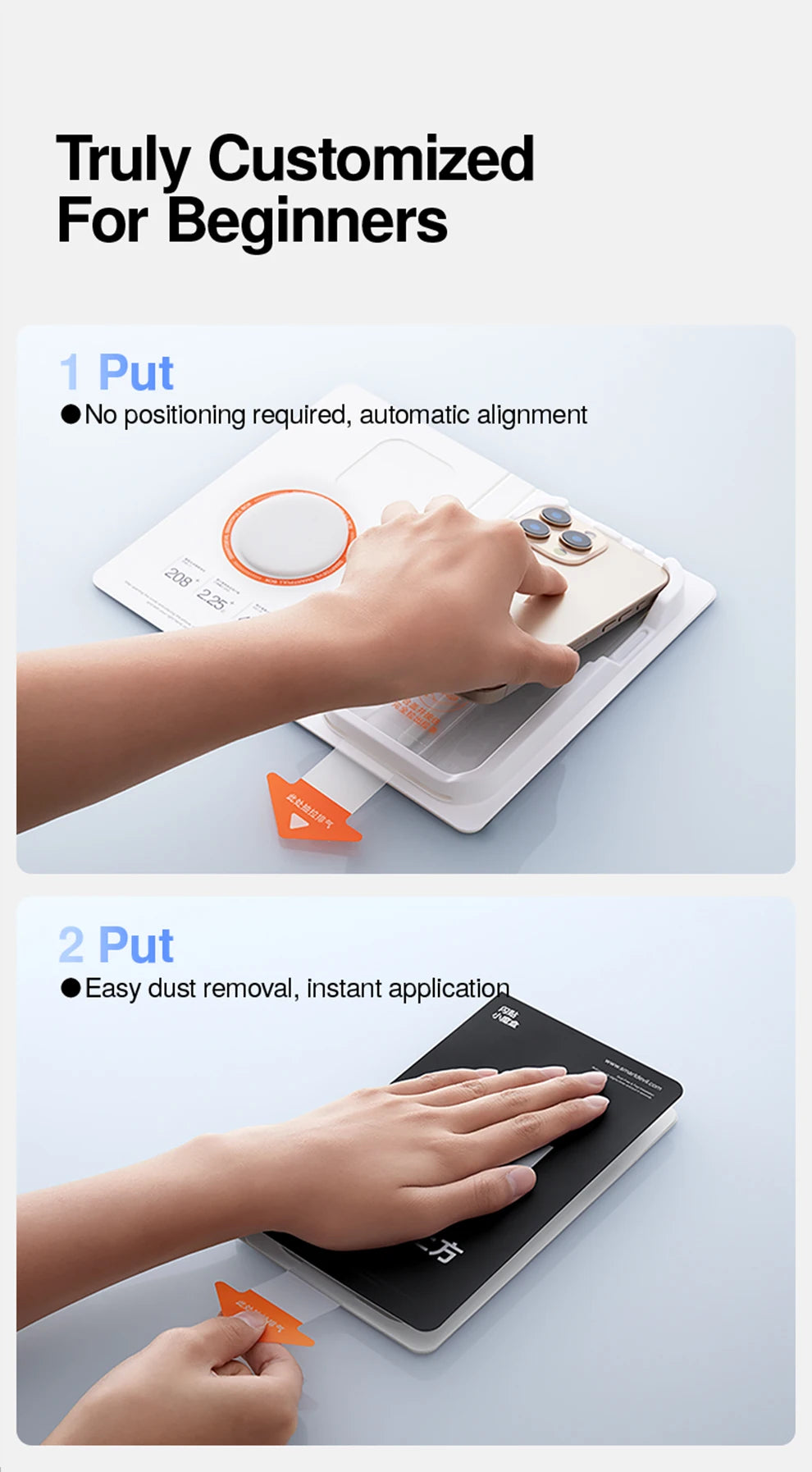 SmartDevil Borderless Temperd Glass for iPhone 16 Pro Max 16 15 Pro Max 15 Plus HD Clear Privacy Dust-free Box Screen Protector