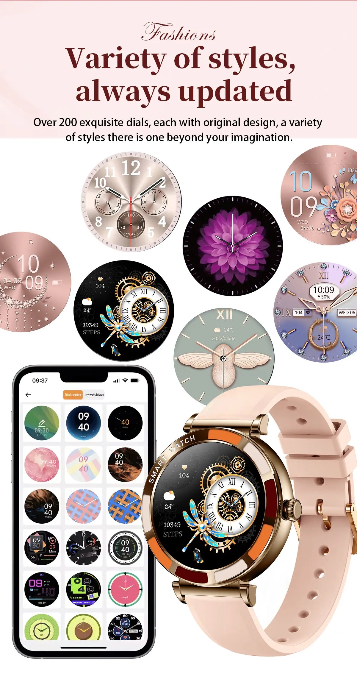 Time Owner Smart Watch 2025 Woman Bluetooth Call Watch Health Monitoring AI Voice Exercise Fitness Tracker Ladies smartwatch
