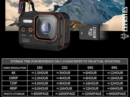 Action Camera 4K60FPS With Remote Control Screen Waterproof Sport Camera Drive Recorder Sports Camera Helmet Action Cam