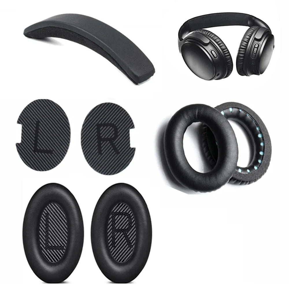 Replacement Ear Pads Earpads Headband for Bose QuietComfort QC 2 15 25 35 Ear Cushion QC2 QC15 QC25 QC35 SoundTrue Headphones - Universal Market