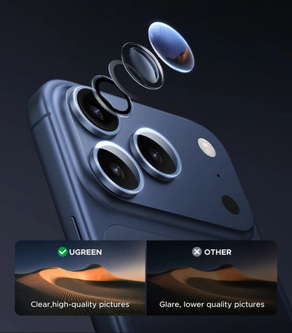 UGREEN Screen Protector For iPhone 17 Pro Full Cover Tempered Glass For iPhone 17Pro Max Air 16 Pro Camera Lens Protectors