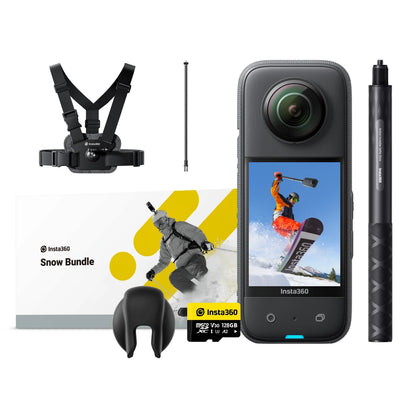 Insta360 X3 - Waterproof 360 Action Camera with 1/2" 48MP Sensors, 5.7K 360 Active HDR Video, 72MP 360 Photo, 4K Single-Lens
