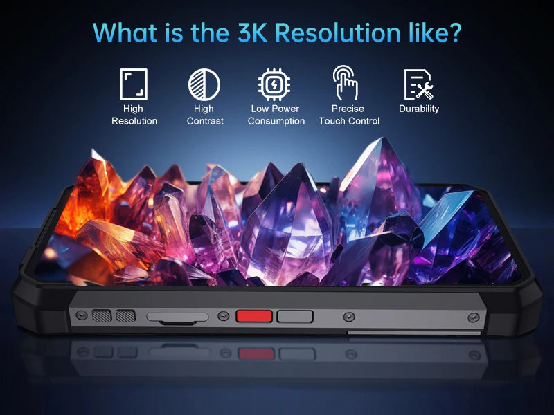 Unihertz Shark 3 by 8849 Rugged Smartphone android 14 3K AMOLED Display 32GB RAM 512GB ROM Dimensity 8300 CPU Mobile Phone