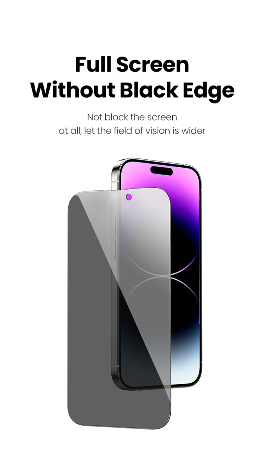 UGREEN 2PCS Privacy Screen Protector For iPhone 15 14 13 Pro Max Anti-Spy Tempered Glass For iPhone 14 Plus Screen Protectors