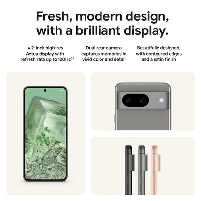 Google Pixel 8 5G Pixel8 6.2 inch OLED 8GB RAM 128/256GB ROM NFC Octa Core Google Tensor G3 Original Unlocked Android Cell Phone