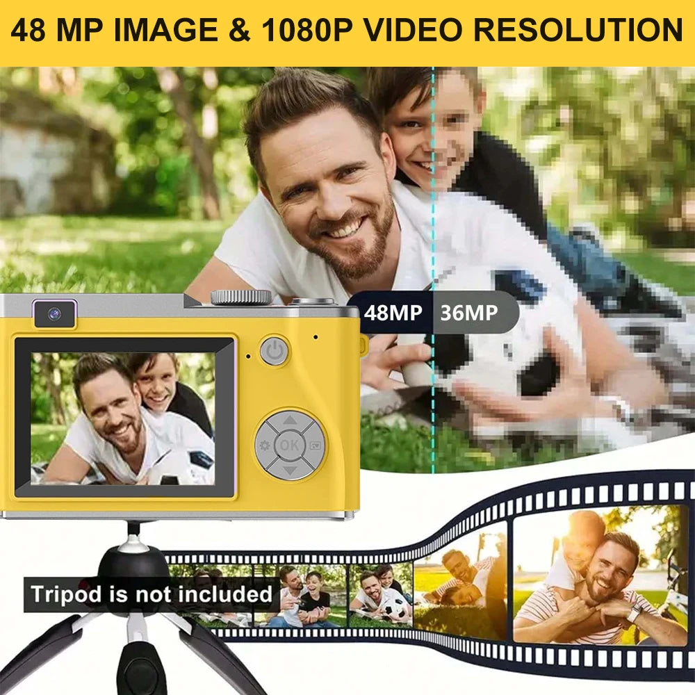 Kid Digital Camera for Children Camcorder Rechargeable Cameras Vlogging Camera 2.4" Rechargeable for Kid Beginner Photography - Universal Market