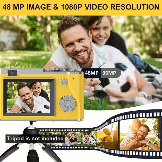 Kid Digital Camera for Children Camcorder Rechargeable Cameras Vlogging Camera 2.4" Rechargeable for Kid Beginner Photography - Universal Market