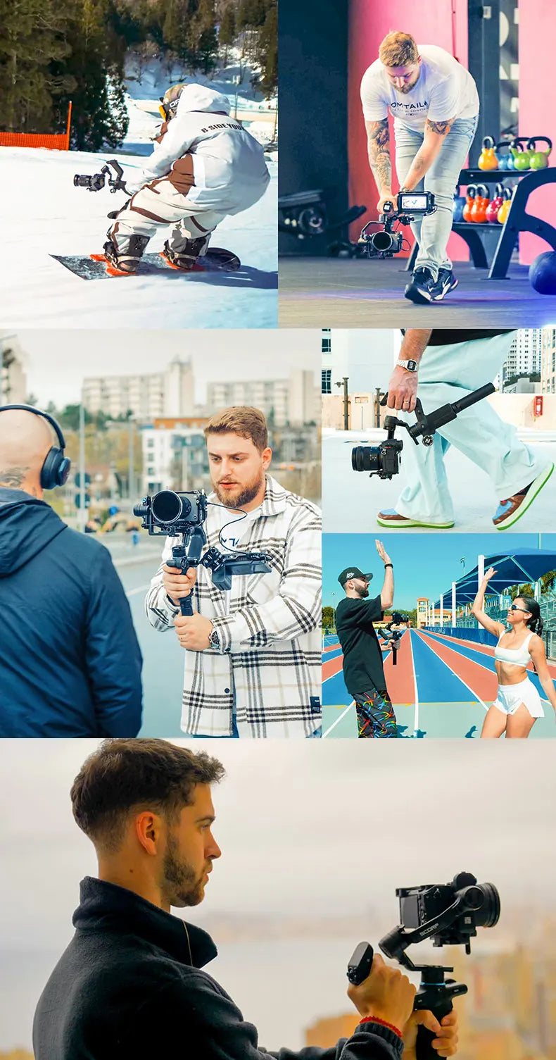 FeiyuTech SCORP Mini 3 Pro Gimbal with Detachable Remote Handle & AI 4.0 Tracking for Mirrorless, Action Camera & Smartphones - Universal Market