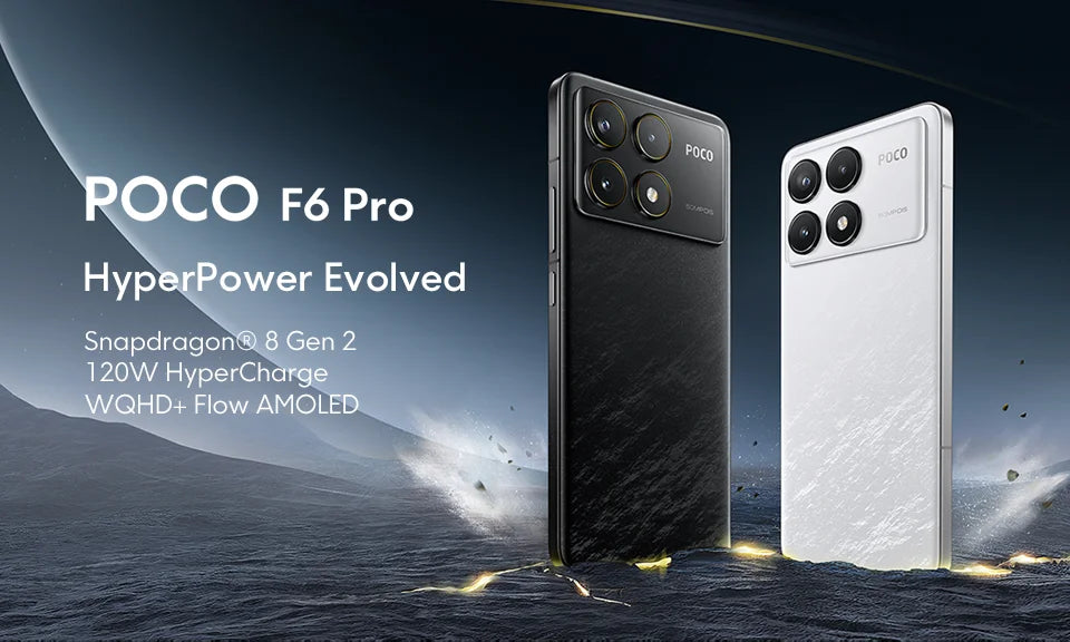 POCO F6 Pro Global Version Snapdragon® 8 Gen 2 Smartphone 120W HyperCharge 50MP triple camera WQHD+ 120Hz Flow AMOLED display