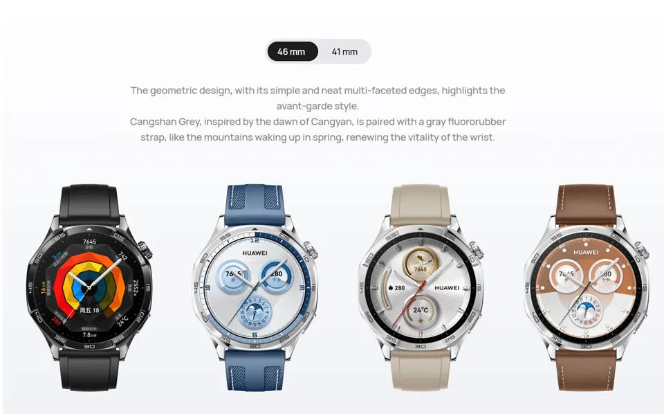 HUAWEI WATCH GT5 Chinese version (41mm) (46mm) Bluetooth call HarmonyOS 1.32-inch/1.43-inch AMOLED Battery capacity 323mAh/524mA
