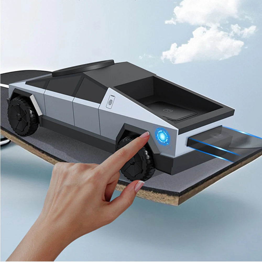Wireless Charger Cybertruck 3-in-1 Charging Station for Apple-Desktop Stand for iPhone, Apple Watch & AirPods, Qi-Certified
