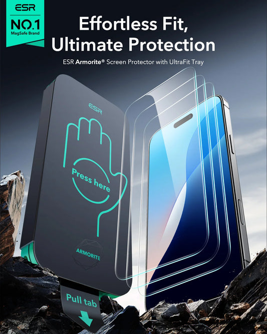ESR for 3 Pack iPhone 17 Pro Max Screen Protector for iPhone 16/15/14/13 Armorite Tempered Glass Military Grade Film HD/Privacy