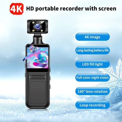 Ultra HD 4K WiFi Mini Camera Pocket Action Camera Wearable Camera 4K HD Camera Helmet Travel Bicycle Driver Recorder Camcorder - Universal Market