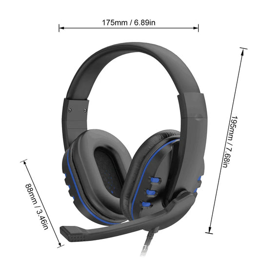 Gaming Headset 3.5mm Wired Over-Head Gamer Headphone With Microphone Volume Control Gamer Earphone Headset For Xbox PS4 PC - Universal Market