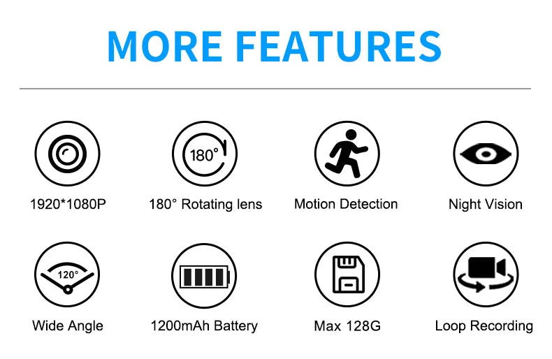 MD90 Mini Camcorder 1080P Body Camera Night Vision Sport Outdoor DV Voice Video Recorder Action HD Cam Recorder - Universal Market