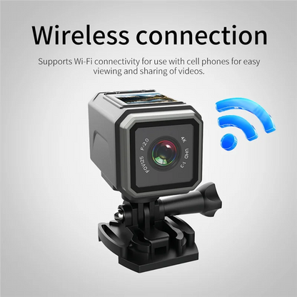 CABE-4K Ultra HD Wireless Wifi Sports Camera With LCD Screen Waterproof Cam Bicycle Cycling Recorder For Motorcyle Riding