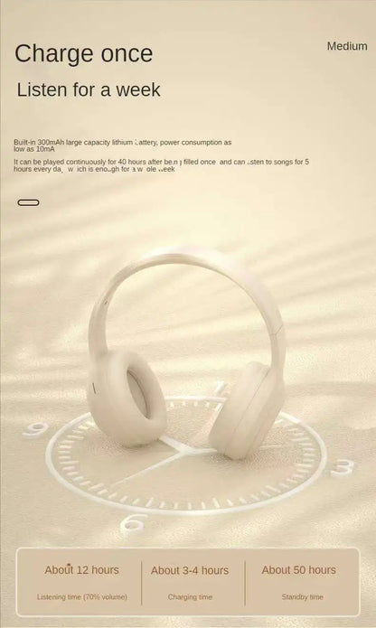 #Wireless Bluetooth Headphones Over Ear HIFI Stereo Headsets Noise Reduction Sports Gaming Earphones Music Player with Mic gifts - Universal Market