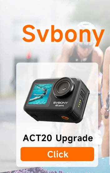 SVBONY SVGo3 Action Camera 4K30 Waterproof Dual LCD Screens Sports Camera with Quick Release Mount for Surfing Cycling Vlog