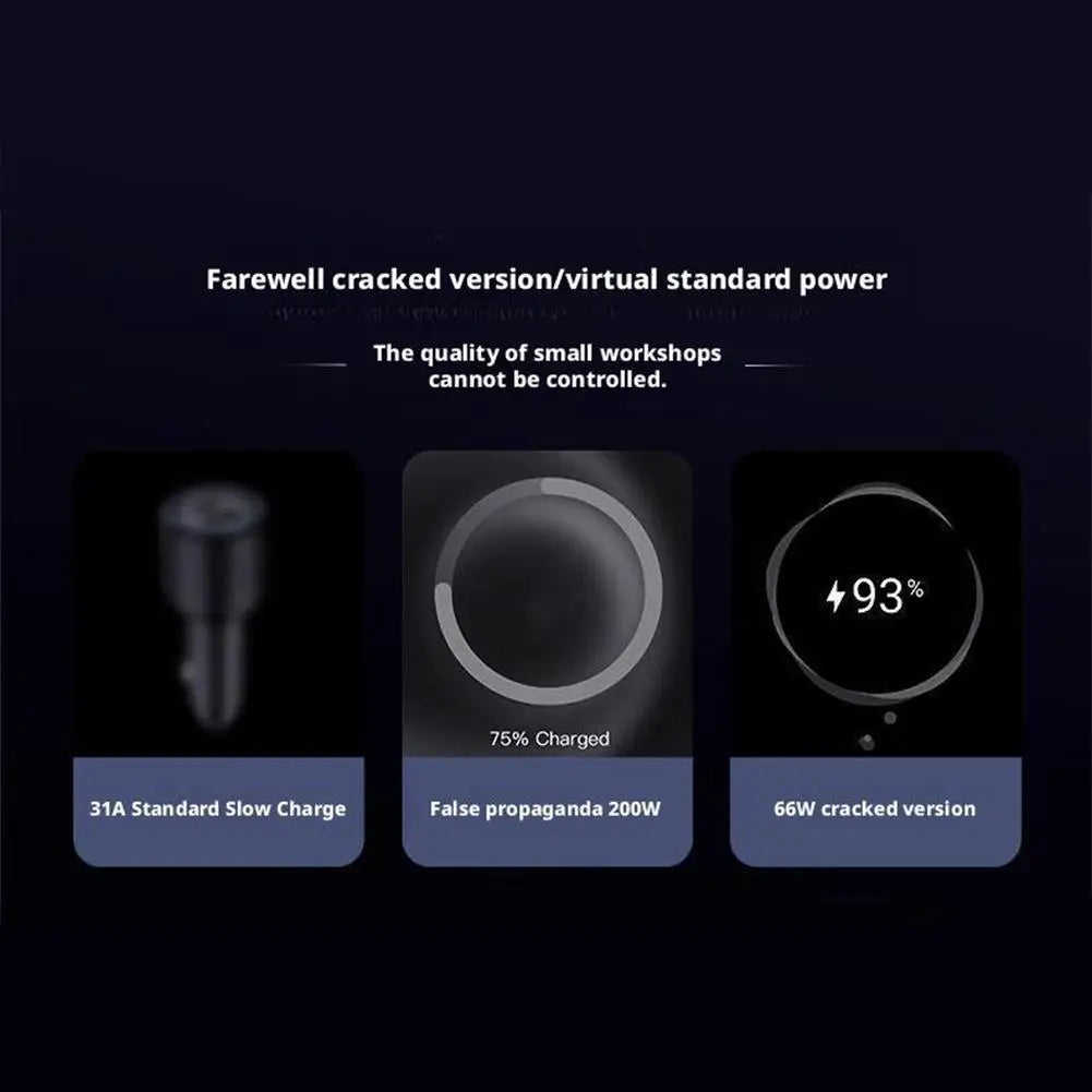 300W USB Car Charger PD QC3.1 USB C Car Phone Charger Type C Adapter for iPhone Samsung Huawei Xiaomi Quick Charge ﻿