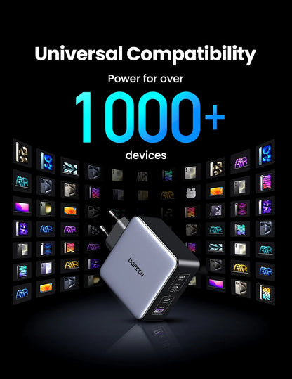 UGREEN 160W GaN Charger PD3.1 Type C For Macbook Pro Laptop USB Fast Charger QC4.0 3.0 Quick Charge For iPhone 17 Xiaomi Tablet